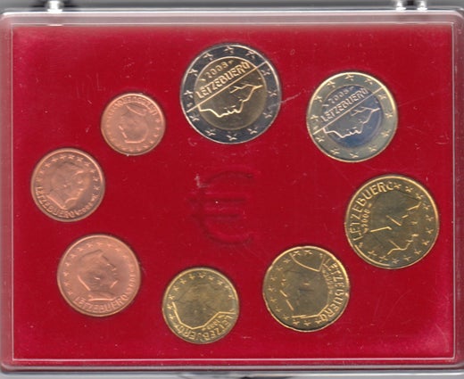 Luxembourg 2008 1 cent - 2 euro Loose coins serie from box( UNC )