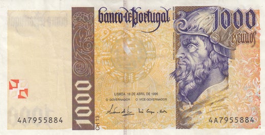 Portugal 1000 Escudos 1996 P-188a ( VF )