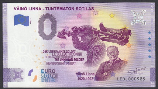0 euro  -  Finland  -  V&auml;in&ouml; Linna - The Unknown Soldier
