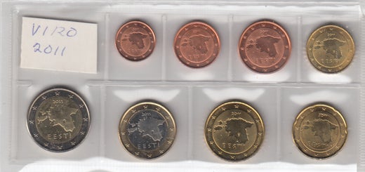 Estonia 1 cent - 2 euro 2011 ( UNC )