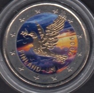 Finland 2 euro 2005cc 60th Anniversary-Finland-Un ( UNC ) colored