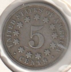 USA 5 Cents 1867 KM-97 ( VF )