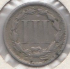 USA 3 cents 1865 KM-95 ( VF )